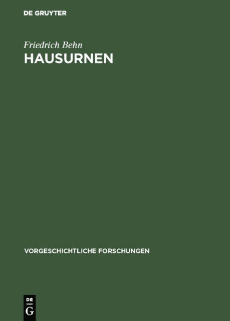 Friedrich Behn - Hausurnen, E-bok