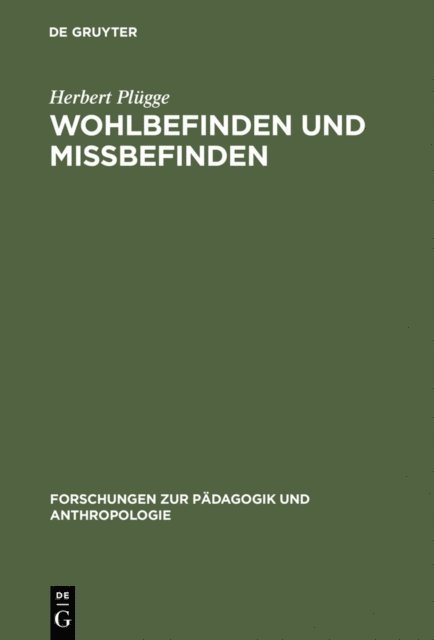 Herbert Plugge - Wohlbefinden und Missbefinden, E-bok
