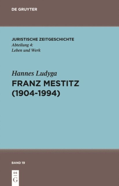 Hannes Ludyga - Franz Mestitz (1904–1994), E-bok