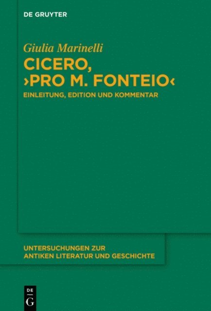Giulia Marinelli - Cicero, ›Pro M. Fonteio‹, E-bok