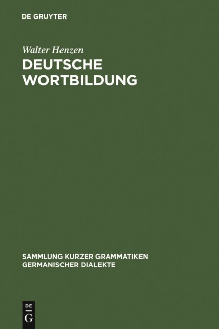 Walter Henzen - Deutsche Wortbildung, E-bok