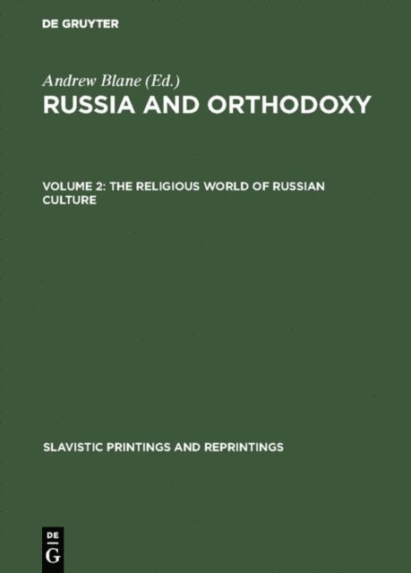 Andrew Blane - The Religious world of Russian culture, E-bok
