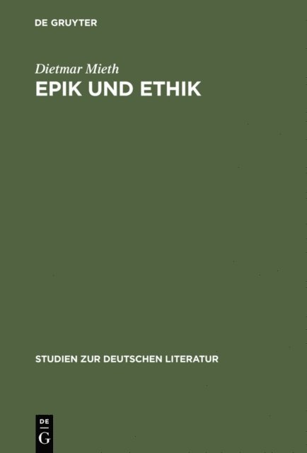 Dietmar Mieth - Epik und Ethik, E-bok