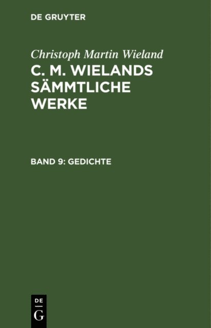 Christoph Martin Wieland - Gedichte, E-bok