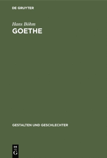 Hans Bohm - Goethe, E-bok