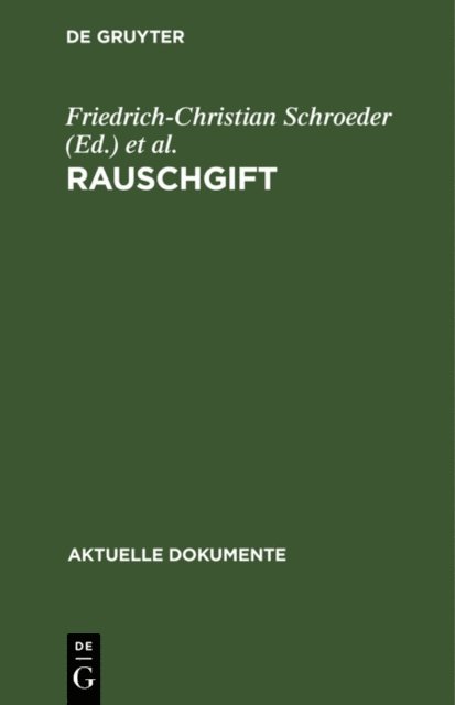 Ingo Munch, Friedrich-Christian Schroeder - Rauschgift, E-bok