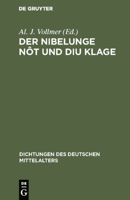 Al. J. Vollmer - Der Nibelunge nôt und diu klage, E-bok