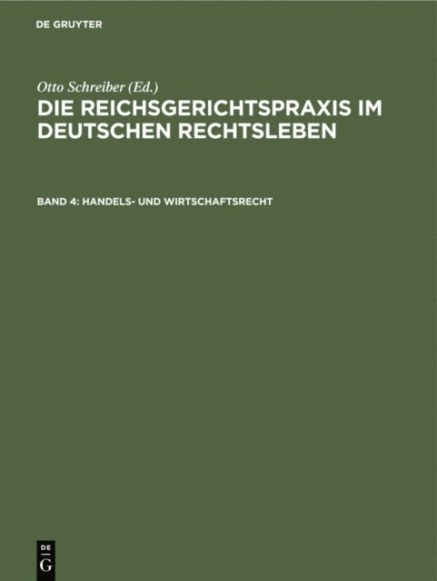 Otto Schreiber - Handels- und Wirtschaftsrecht, E-bok