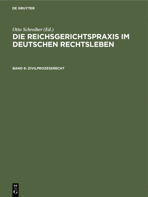 Otto Schreiber - Zivilprozeßrecht, E-bok