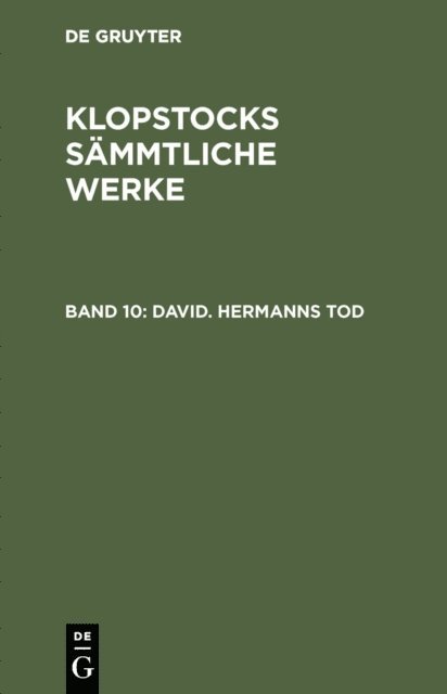 Friedrich Gottlieb Klopstock - David. Hermanns Tod, E-bok