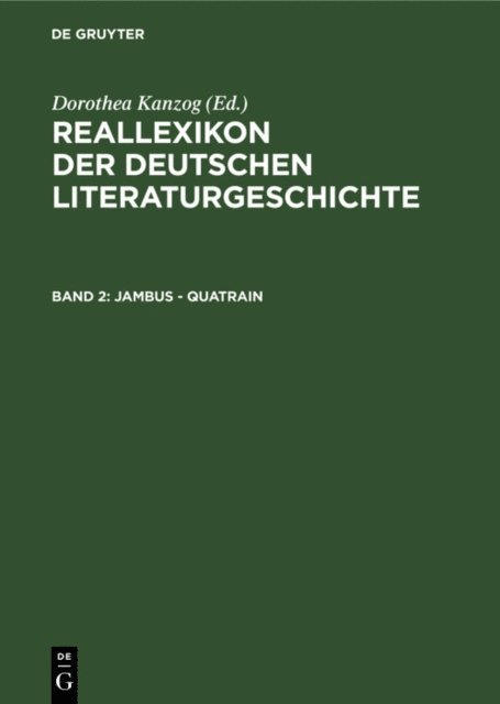 Dorothea Kanzog, Achim Masser, Klaus Kanzog - Jambus - Quatrain, E-bok