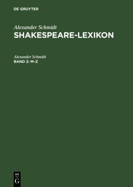 Alexander Schmidt - M - Z, E-bok