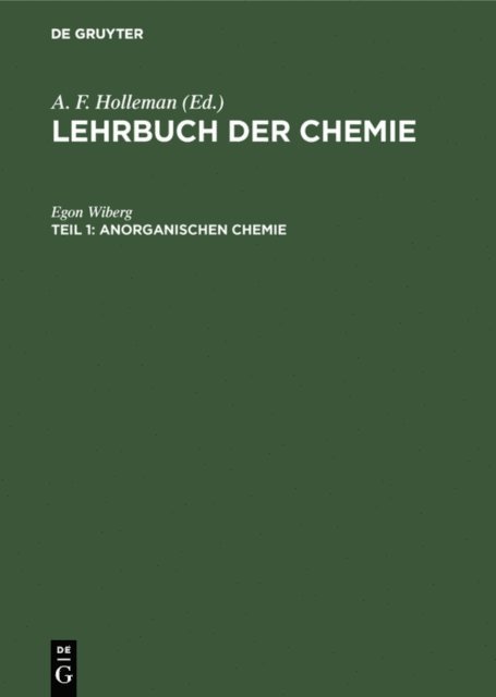 Egon Wiberg - Anorganischen Chemie, E-bok