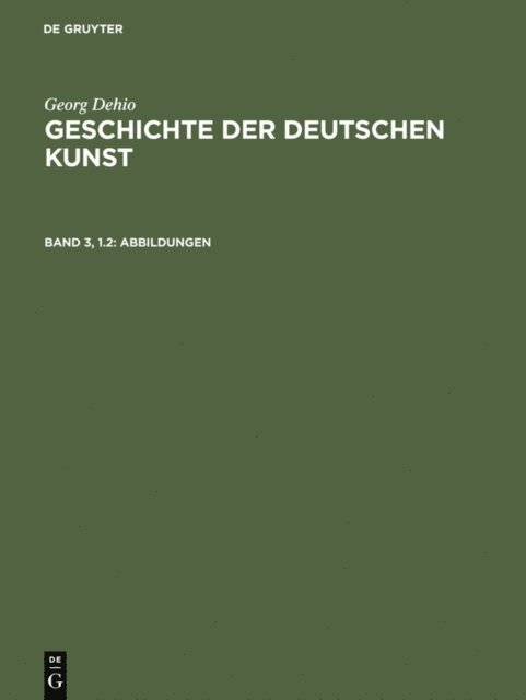 Georg Dehio - Abbildungen, E-bok