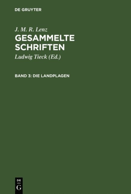 J. M. R. Lenz, Ludwig Tieck - Die Landplagen, E-bok