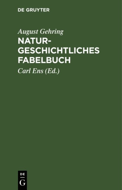 August Gehring, Carl Ens - Naturgeschichtliches Fabelbuch, E-bok