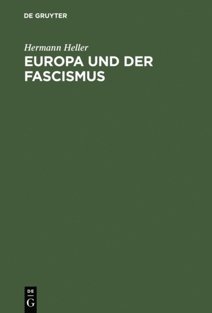 Hermann Heller - Europa und der Fascismus, E-bok