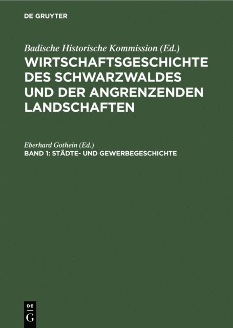 Eberhard Gothein - Städte- und Gewerbegeschichte, E-bok. Tillgänglighet: Lägg i varukorg