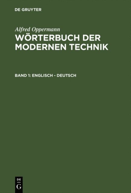 Alfred Oppermann - Englisch – Deutsch, E-bok
