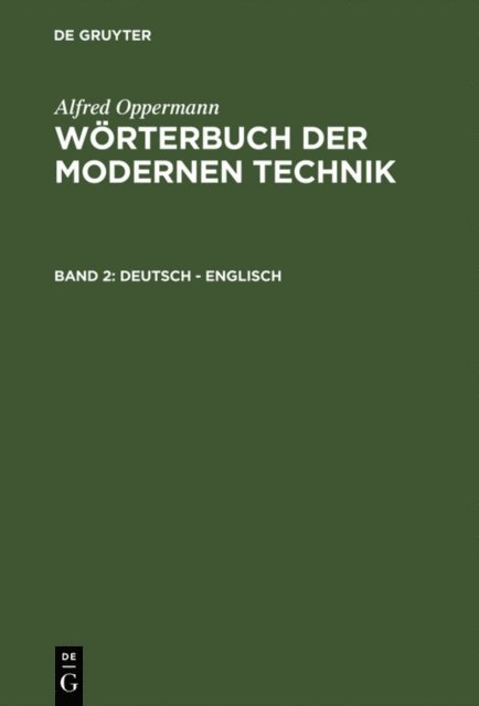 Alfred Oppermann - Deutsch – Englisch, E-bok