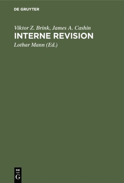 James A. Cashin, Viktor Z. Brink, Lothar Mann - Interne Revision, E-bok