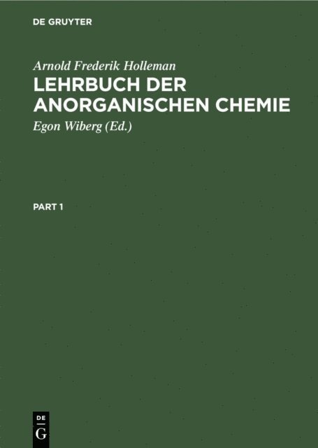 Arnold Frederik Holleman, Egon Wiberg - Lehrbuch der anorganischen Chemie, E-bok