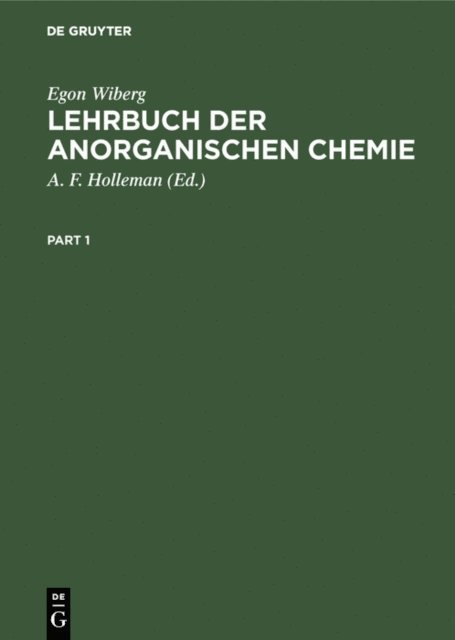 Egon Wiberg, A. F. Holleman - Lehrbuch der anorganischen Chemie, E-bok