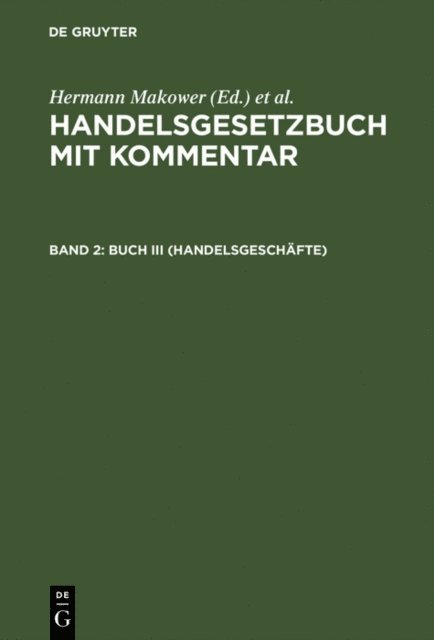 E. Loewe, Hermann Makower - Buch III (Handelsgeschäfte), E-bok