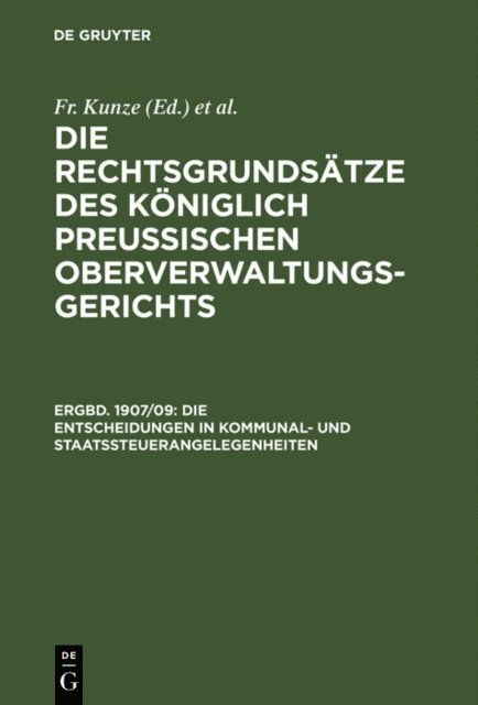 G. Kautz - Die Entscheidungen in Kommunal- und Staatssteuerangelegenheiten, E-bok