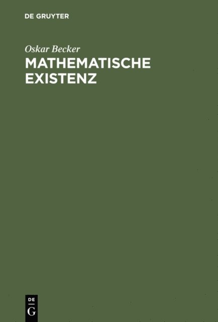Oskar Becker - Mathematische Existenz, E-bok