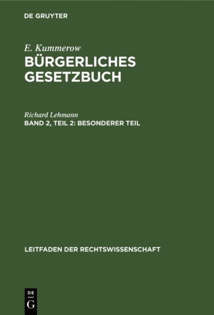Richard Lehmann - Besonderer Teil, E-bok