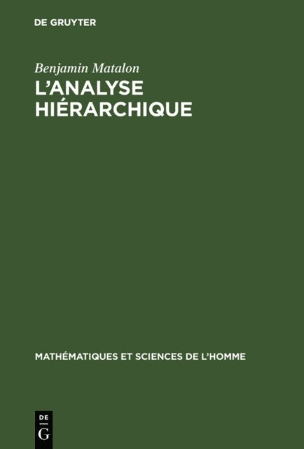 Benjamin Matalon - L'analyse hiérarchique, E-bok