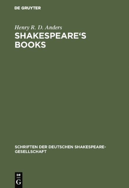 Henry R. D. Anders - Shakespeare's books, E-bok