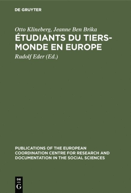 Jeanne Ben Brika, Otto Klineberg, Rudolf Eder - Étudiants du tiers-monde en Europe, E-bok