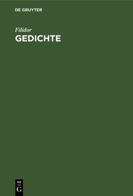 Filidor - Gedichte, E-bok
