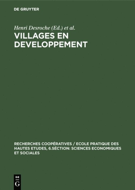 Placide Rambaud, Henri Desroche - Villages en developpement, E-bok