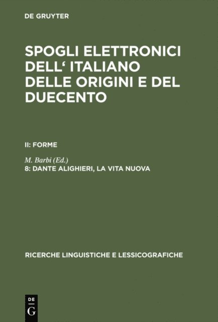 M. Barbi - Dante Alighieri, la vita nuova, E-bok. Tillgänglighet: Lägg i varukorg