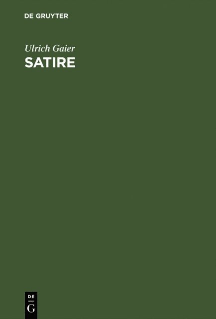 Ulrich Gaier - Satire, E-bok