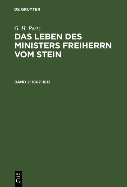 G. H. Pertz - 1807–1812, E-bok