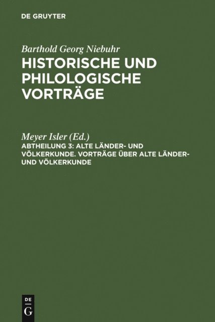 Meyer Isler - Vorträge über alte Länder- und Völkerkunde, E-bok