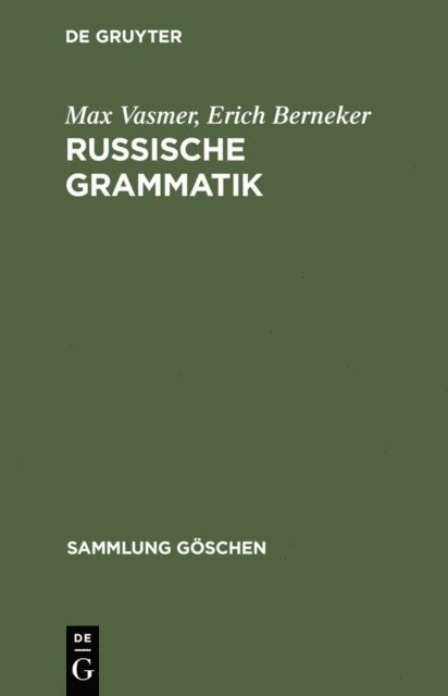 Erich Berneker, Max Vasmer - Russische Grammatik, E-bok