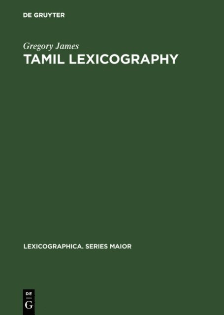 Gregory James - Tamil lexicography, E-bok