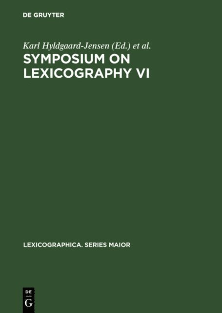 Kobenhavn> Symposium on Lexicography <6 1992, Karl Hyldgaard-Jensen - Symposium on Lexicography VI, E-bok