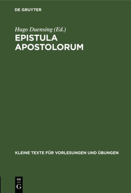 Hugo Duensing - Epistula apostolorum, E-bok