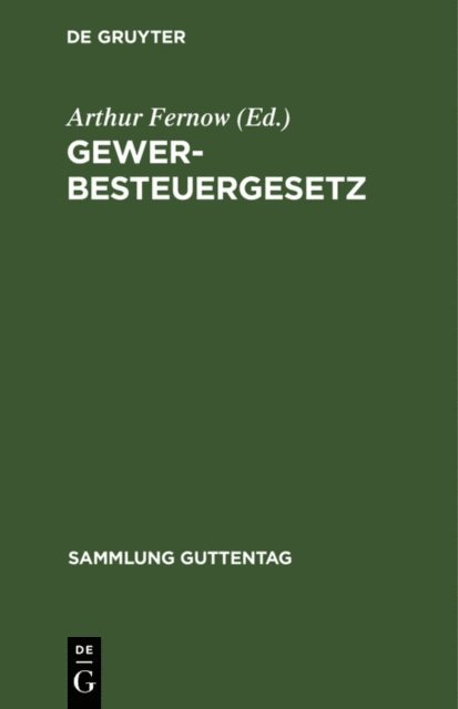 Arthur Fernow - Gewerbesteuergesetz, E-bok