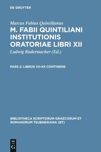 Ludwig Radermacher - Libros VII-XII continens, E-bok