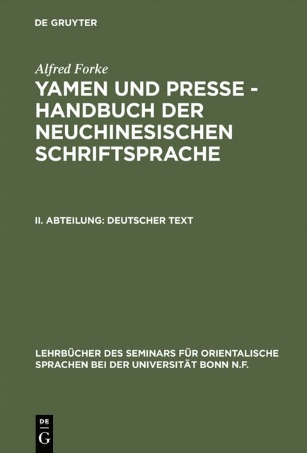 Alfred Forke - Deutscher Text, E-bok