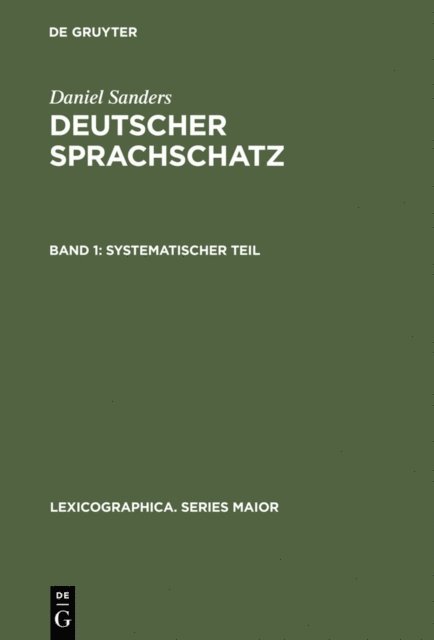 Daniel Sanders - Systematischer Teil, E-bok