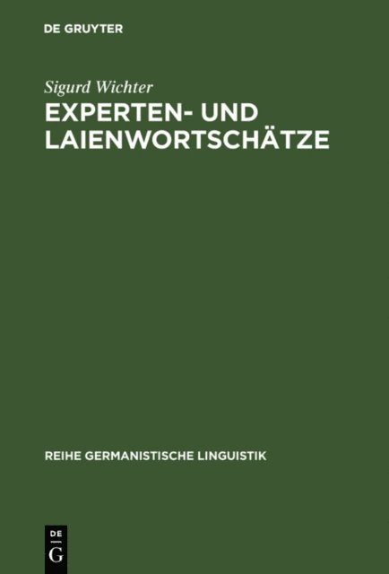 Sigurd Wichter - Experten- und Laienwortschätze, E-bok