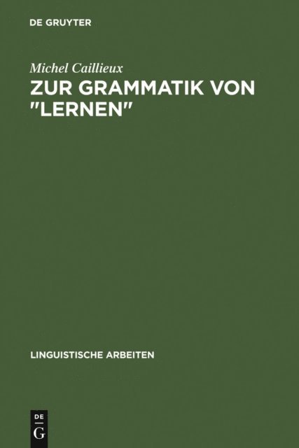 Zur Grammatik von "lernen"